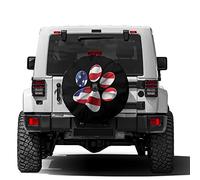 Tire Cover Case Paws Us American Flag Spare Tire Protective Cover Waterproof Rain Tires Protector For Truck Car Travel,60-69cm