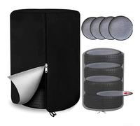 Tire Cover With 4 Pads, Constructed From Tough 420D Oxford Fabric, Tire Storage Bag Featuring Zipper And Drawstring To Protect Tires From Environmental Factors(D)