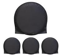 Tire Covers - 4X Trailer Wheel Protection Guard Oxford Fabric Set, Elastic Fixing Straps Weatherproof Design UV Resistant Cover for Yard Parking Lot Truck Caravan Outdoor Storage Use