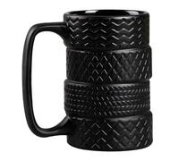 Tire Cups Large Capacity Ceramic 3D Tire Mug Large Car Mug with Handle Portable Cool Coffee Mugs for Office Household Car Lovers