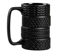 Tire Cups Tire Mugs Large Capacity Ceramic Ceramic Mug Mechanic Coffee Mug 3D Tire Mug Large Car Mug with Handle Portable Cool Tire Coffee Mugs Ceramic Tea Cupfor Office Household Car Lovers