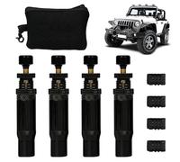 Tire Deflators Offroad Accessories - Adjustable Tyre Air Release Kit, Quick Deflation Tool | 4-Piece 4x4 Spin-On Pressure Regulator Set 10-30 PSI Auto-Stop Rapid for Jeepes, SUVs, ATVs, Trucks