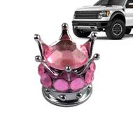 Tire Dust Cover Rhinestone Tire Air Cover Set Covers Accessories | Colorful Crown for Car Truck SUV Motorcycle Bike Bicycle Trailer RV Scooter ATV 4x4 Golf Cart Sedan Coupe Hatchback Pink