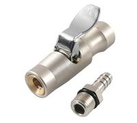 Tire Inflation Adapter, Air Hose Chuck Metal Heavy Duty Quick Release Clip 1pc, No Leakage Tire Inflator Connector for Bike Motorcycle Scooter Use, Air Pressure Tool, Secure Tires Inflation Connector
