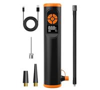 Tire Inflator - Air Compressor, Digital Gauge Pump with Illumination for Pressure Reading, Portable Device for Motorcycle, Bicycle, Garage Maintenance and External Fixing