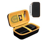 Tire Inflator Case for Airmoto/Skight/LOLSSA/Teffim/Hafuloky/Frarome/ILTIDE, Portable Carrying Air Compressor Case Compatible 120/150 / 180 PSI, Car Air Pump Storage Holder Box (black+orange)