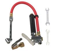 Tire Inflator Gauge With Wrench Flexible Air Tires Pressure 120PSI Valves Cores Removal Double Heads Air Chucks Tire Inflator With