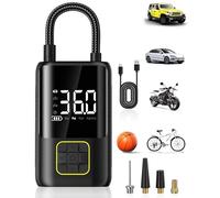 Tire Inflator Portable Air Compressor, 150 PSI Air Pump for Car Tires, One Click Smart Air Pump Tire Inflator for Car, Motorcycle, Bicycle and More with Tire Pressure Gauge