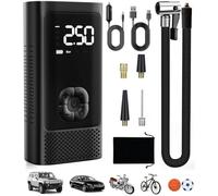 Tire Inflator Portable Air Compressor, 150PSI & 4500mAh Electric Wireless Air Pump for Car Tires, Portable Air Pump with LED Light and Digital for Car Motorcycle Bike Ball
