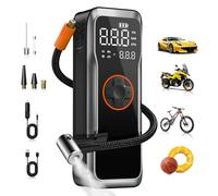 Tire Inflator Portable Air Compressor - 16000mAh 150PSI Air Pump for Car Tires with Large LED Display,12 DC Tire Inflator with LED Light,Auto shut-off, for Car Motorcycle Bicycle Balls
