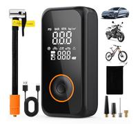 Tire Inflator Portable Air Compressor,3X Faster Inflation Air Pump for Car Tires,150PSI Cordless Electric Air Comperssor with Gauge Pressure and Auto Shut-off,Tire Pump for Car,Bike,Motorcycle,Ball