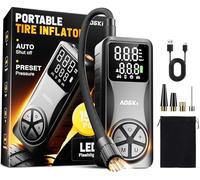 Tire Inflator Portable Air Compressor: 4X Faster 150 PSI Cordless Air Pump for Car Tires with Digital Pressure Gauge, Auto Shut-Off, Air Compressor Tire Inflator for Car, Motorcycle, Bicycle, Balls