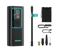 Tire Inflator Portable Air Compressor I7 Pro, Car Air Pump with Pressure Gauge, 150 PSI Cordless Tire Inflator Rechargeable with Display & LED for Car, Motocycle, Bikes, Balls, Swim Ring