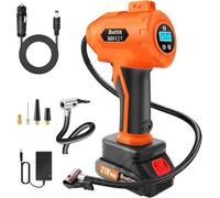 Tire Inflator Portable Air Compressor,Tire Inflator 21V, 12V DC Cable Inflatable 180PSI Max Powered Portable Pump, with Digital Pressure Gauge