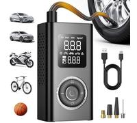 Tire Inflator Portable Air Compressor with Type-C Charging, Digital Pressure Gauge, LED Light