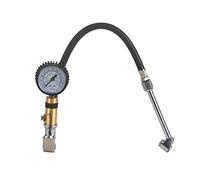 Tire Inflator with Pressure Gauge 1/4 Trunk Motorcycle Tire Tyre Pressure Dial Gauge Air Inflation Inflator Pump Gun