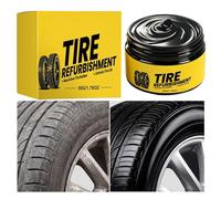 Tire Paste - Tyre Coating Trim Restorer | Long-Lasting Glossy Nourish Wax, 50g Vehicle Rubber Care Compound To Prevent Cracking And Restore Factory-Fresh Black Finish On Car Wheels