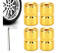 Tire Pressure Caps, Leak-Proof Air Valve Covers, 4-Pack Wheel Accessories, Fit For Car Motorcycle Bike For Most Vehicle Types, Cars, Trucks, RV, Gray, Silver, Gold, Color