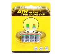 Tire Pressure Caps - Sensor Alert Indicators, Valve Stem Monitors, Safety Detection Accessories with Visual Warning System | Long Travel Cap