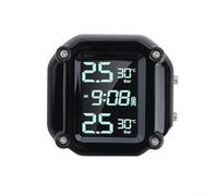 Tire Pressure Monitor,Wireless Motorcycle Tire Pressure Monitoring System For Real-time Monitor Tire Pressure And Temperature