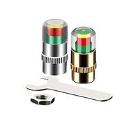 Tire Pressure Monitoring Caps - Smart Valve Stem Covers, Easy to Read 3-Color Tire Pressure Indicator Caps for Cars Trucks Suv Wheels Auto Alert Monitoring Nozzle Stem Protection