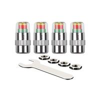 Tire Pressure Monitoring Caps - Smart Valve Stem Covers, Easy to Read 3-Color Tire Pressure Indicator Caps for Cars Trucks Suv Wheels Auto Alert Monitoring Nozzle Stem Protection