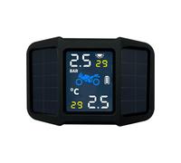Tire Pressure Monitoring System TPMS Solar Power with 2 External Sensors Real-time Display Temperature