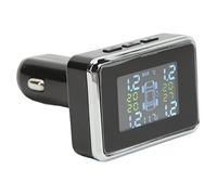 Tire Pressure Monitoring System, Wireless TPMS Long Receiving Distance DC 12V Cigarette Lighter Interface Stable Signal for RV