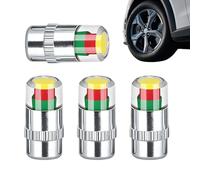 Tire Pressure Valve Caps - 4 Pieces 2.4 Bar / 36 PSI Easy-to-Read Pressure Sensor Indicator Valve Stem Caps | Visual Tire Pressre Monitoring For Automotive Cars, Trucks, SUVs, Trailers, Vehicles