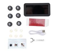 Tire Pressure with 6 External Sensors, LCD Display, Solar Type-C Charging, Auto On/Off, Temperature Low Battery Alarm for RV, Trailer, Truck, 6-Wheel Vehicles
