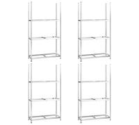 Tire Rack Workshop Shelf Storage Industrial Shelving Unit Silver Steel vidaXL