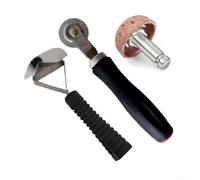 Tire Repair Equipment Set Containing Compaction Roller Buffing Wheel and Inner Liner Scraper for Use on Pneumatic Tires of Vehicles and Bikes (TEPY 3)