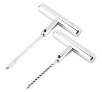 Tire Repair Kit, 2Pcs Tyre Repairing Tool Set Tire Repair Replacement Needles with T Handle Plug for Motorcycles Cars Bike