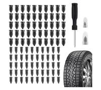 Tire Repair Nails Kit 10/100pc - Vacuum Tyre Repair Screws with Storage Box, Self-Service Rubber Tire Plug for Car Motorcycle Truck， Flat Tire Emergency Repair Tool Set with Screwdriver(10Pcs Mix)