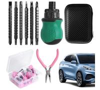 Tire Repair Rubber Nail Kit | Quick Puncture Troubleshooting Car Tire Repair Kit for Motorcycle Travel Long Distance Daily Trip Truck Driving