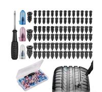 Tire Repair Screw Kit 100 Pieces Rubber Coated Carbon Steel Screws With Tool For Vehicle Tire Puncture Fix Cars Motorcycles ATVs Bicycles Use(84PCS)