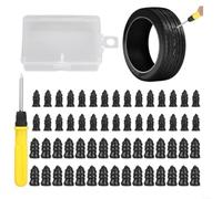 Tire Repair Screw Kit 100 Pieces Rubber Coated Carbon Steel Screws With Tool For Vehicle Tire Puncture Fix Cars Motorcycles ATVs Bicycles Use(60PCS)