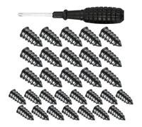 Tire Repair Screw - Tire Repair Rubber Nails, 30-Piece Heavy Duty Professional Car Tires Plug Kit, Quick Tires Screw Puncture Repairs Tool | Self-Threading Rubber Nail Set for Truck, SUV, RV, Motorcy