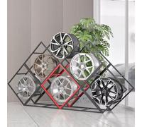 Tire Rim Display Rack for Garages and Shops, Multi-Tire Storage Solution for Easy Organization and Roadside Exhibit