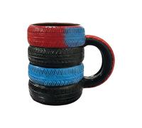 Tire Shaped Coffee Mug - 300ml Funny Drinkware, Car Cup with Ceramic Material, Home Kitchen Office Mug with Automotive Design, Birthday Christmas Thanksgiving, Gift Husband Dad Men