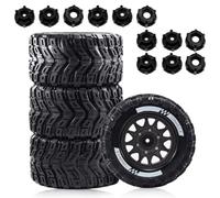 Tire Spare For Arrma For Granite For Kraton For Redcat For Hpi For Mjx 1/10 | Monster truck tires for RC Car Parts and Upgrades boost side bite and absorb impacts on rough trails Parts