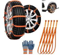 Tire Traction Straps, Anti-snow Tire Chains, Includes Gloves, Reusable for Cars, SUVs, Trucks