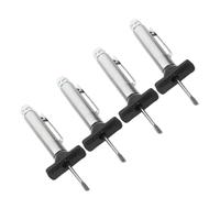 Tire Tread Depth Gauge 4pcs 0-25mm ABS Silver Stainless Steel | Portable Toolkit Fit, Quick Roadside Checks, Garage Maintenance, for Motorcycle Tyres and Cars