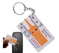 Tire Tread Depth Gauge - 6.5x4.3x0.5 cm ABS Vernier Scale, Portable Precision Measuring Ruler for Accurate Wear Evaluation | Perfect for Car Motorcycle Truck Garage Inspection Maintenance