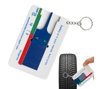 Tire Tread Depth Gauge - 6.5x4.3x0.5 cm Compact ABS Measurement Tool, Easy Reading Vernier Scale for Accurate Tire Evaluation | Perfect for Car Motorcycle Truck Workshop Vehicle Testing