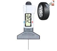 Tire Tread Gauge,Tire Thread Gauge | Digital LCD Display Tester with Return Spring 0.01mm Precision for RV Truck Automobile Brake Pad Bike Driver