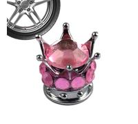 Tire Valve Caps Rhinestone Tire Air Cover Set Covers Accessories | Car for Car Truck SUV Motorcycle Bike Bicycle Trailer RV Scooter ATV 4x4 Golf Cart Sedan Coupe Hatchback Wagon Van Pink