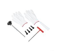Tire Valve Change Tool Kit, 7-Piece Alloy Steel Valve Stem Core Removal and Installation Set for 0.453-Inch Rim Holes, Includes 4 Extra Valve Cores