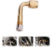 Tire Valve Extension, 45 90 135 Multi Degree Brass Tire Valve Stem Extension Adaptor, Universal Tire Inflator Nozzle Extenders for Car Motorcycle Bike (90 Degree)