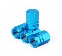 Tire Valve Stem Caps Decorative Tires Auto Accessories Aluminum Alloy Nipple Wheel Caps Car Motorcycles Bicycle Cover Dustproof(4pcs sky Blue)